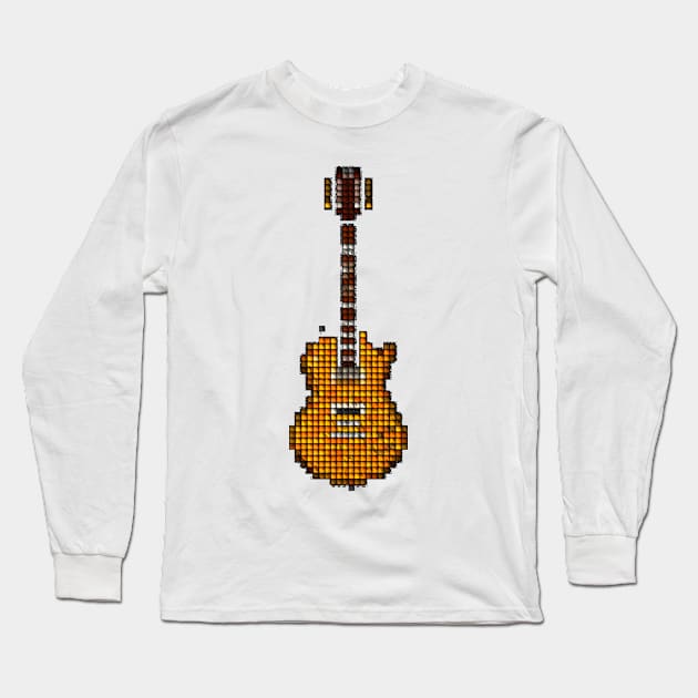 Tiled Rock Battle Gibbons Le Spaul Guitar Upright Long Sleeve T-Shirt by gkillerb